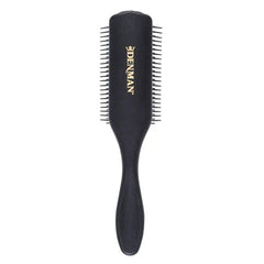 Denman D3N Noir medium styling hairbrush with 7 rows, black handle and pins