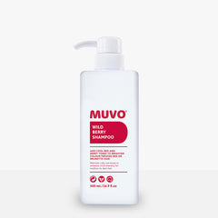 Muvo Wild Berry shampoo bottle with pump, 500 ml