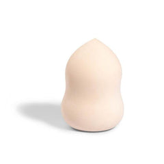 Makeup sponge blender, soft light beige teardrop shape with rounded tip