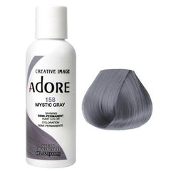 ADORE 158 Mystic Gray hair color bottle, gray liquid with cap