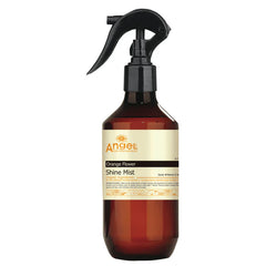 Orange flower shine mist spray bottle with black trigger sprayer