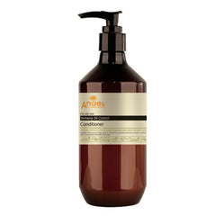 Angel oil control conditioner bottle with pump, dark amber bottle and cream label