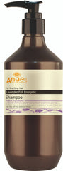 Lavender energetic shampoo bottle with amber pump