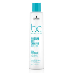 BC Bonacure Moisture Kick shampoo bottle with blue cap