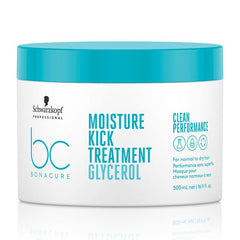 Moisture Kick treatment jar with turquoise lid, white container, 500 ml