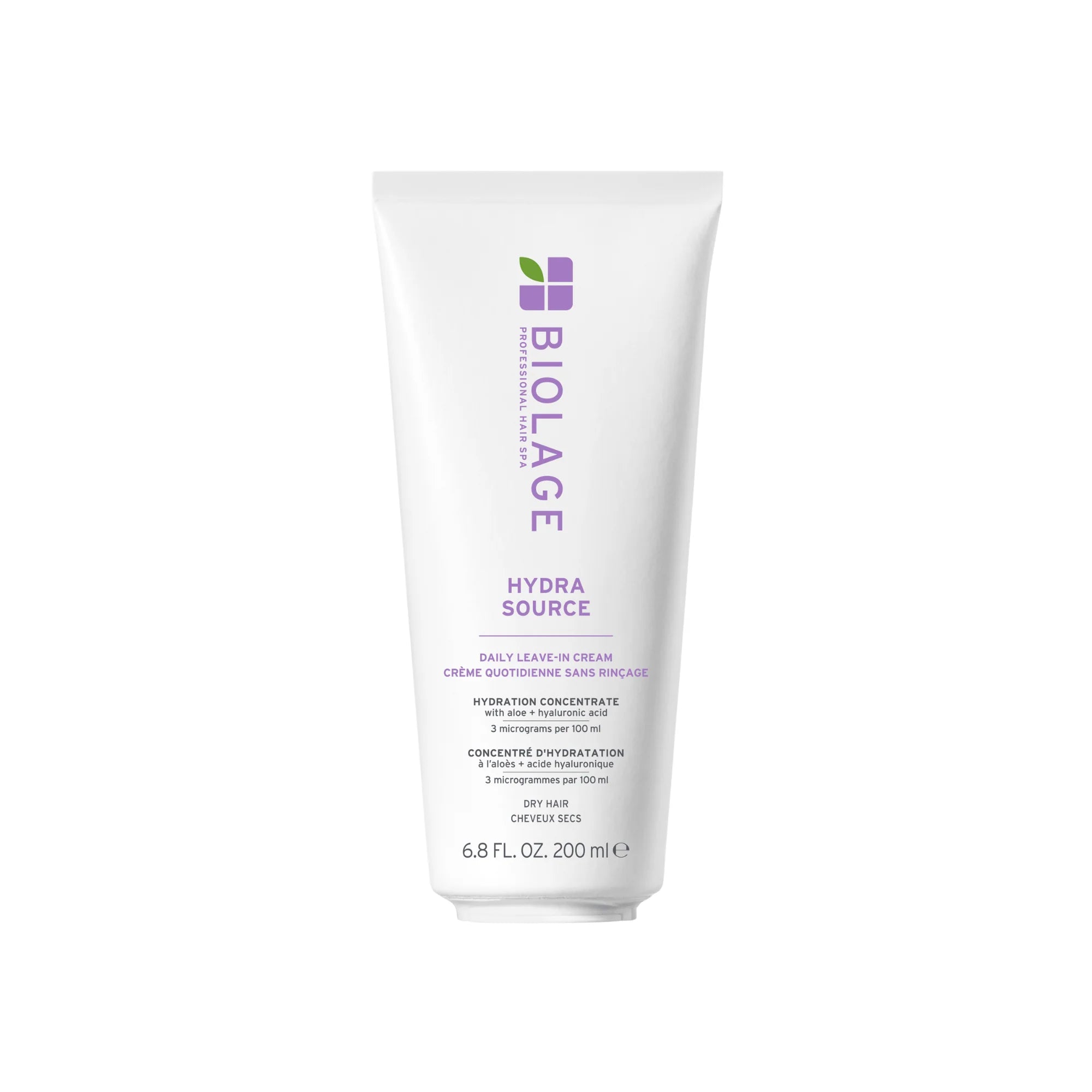 Biolage Hydra Source daily leave-in cream tube, white, 200 ml