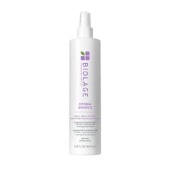 Leave-in hair tonic bottle with pump sprayer, Biolage Hydra Source label on front.