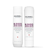 White Goldwell Dualsenses Blondes & Highlights bottles: shampoo and conditioner, 300 ml