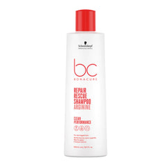 Schwarzkopf BC Bonacure Repair Rescue Shampoo Arginine, red cap, white bottle