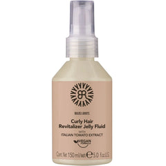 Curly hair revitalizer jelly fluid bottle with pump, beige label, 150 ml