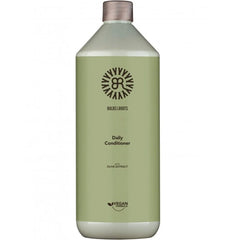Bulbs & Roots Daily Conditioner bottle, green with olive extract and vegan mark