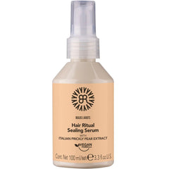 Hair ritual sealing serum bottle, pump spray, amber liquid, 100 ml