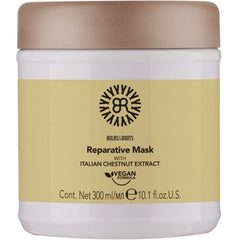Reparative hair mask jar, 300 ml, with yellow and white label