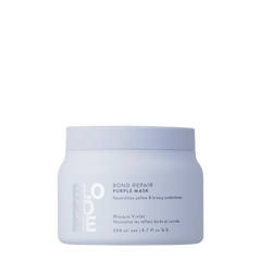 Bond Repair Purple Mask jar, 200 ml; light purple hair mask in white container.