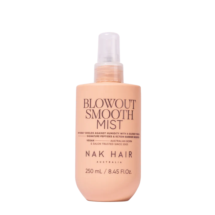 Hair mist bottle, 250 ml, beige label with white pump sprayer