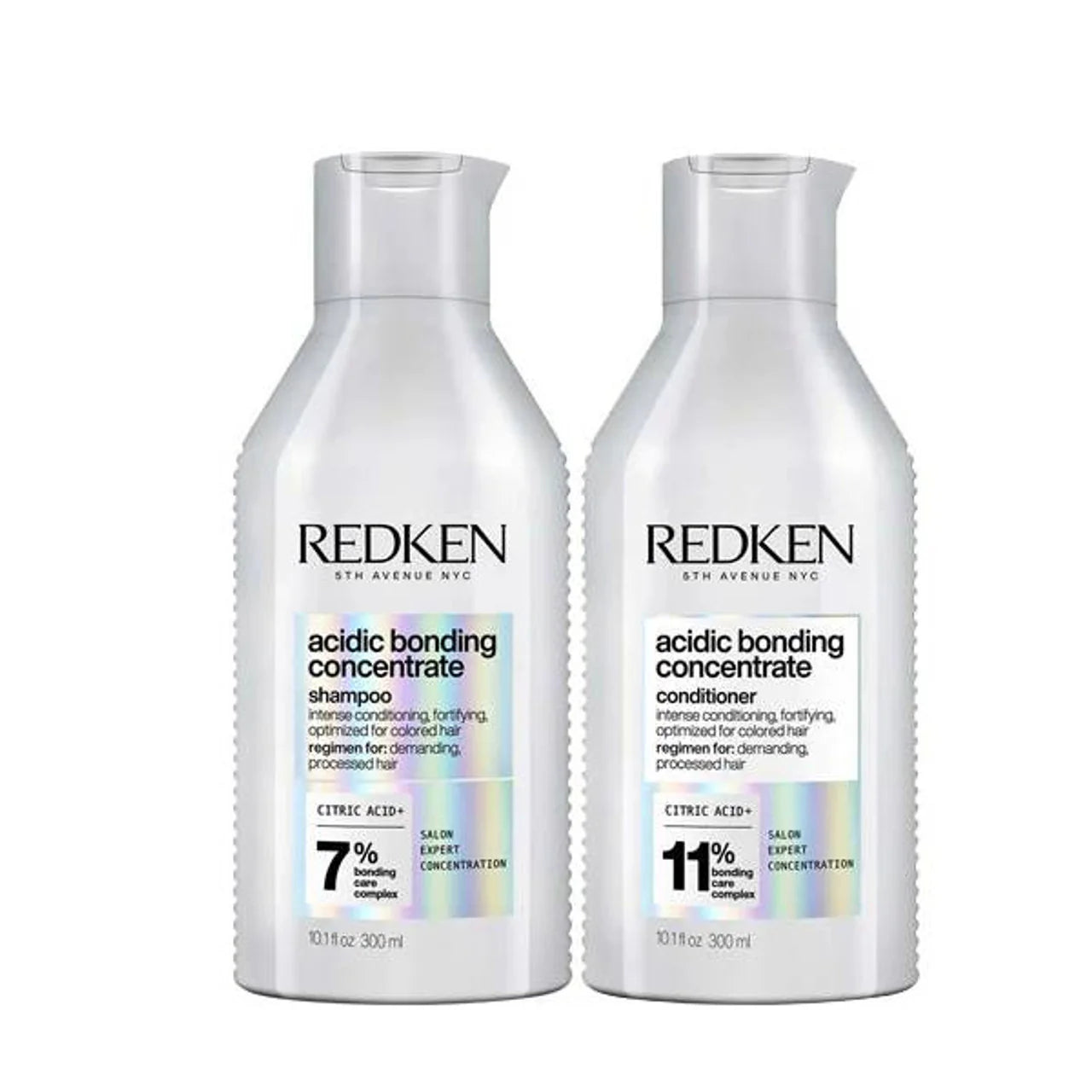 Redken acidic bonding concentrate shampoo and conditioner bottles, 2-pack