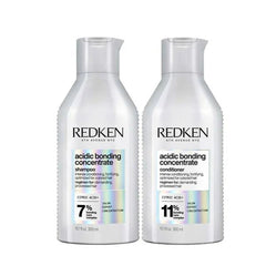 Redken acidic bonding concentrate shampoo and conditioner bottles, 2-pack