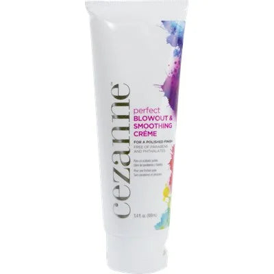 Cezanne smoothing blowout creme tube, white with colorful floral label