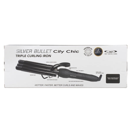 Silver Bullet City Chic Triple Barrel Curling Iron - Kess Hair and Beauty