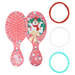 Wet Brush mini detangler brushes set with pink Frosty design and spare elastics