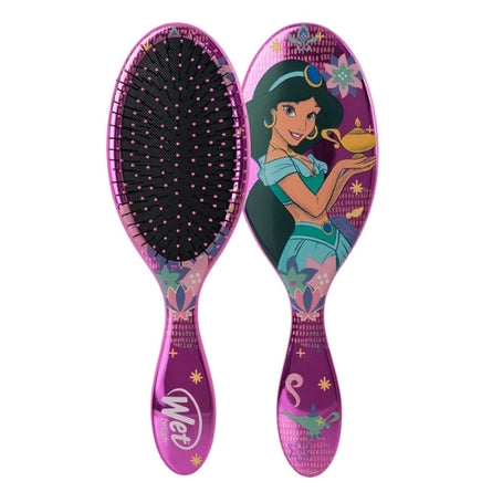 Princess Jasmine hair detangling paddle brush, purple handle, black cushion bristles