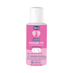 Pregnancy massage oil bottle, white cap and pink label, 100 ml