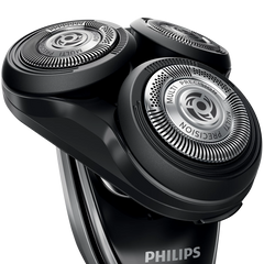 Philips shaving heads replacement black shaver head with three circular blades