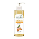 Almond oil body wash bottle with pump, Biotique Ultra Rich, 200 ml