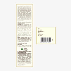 Foot cream back panel with ingredients text and barcode, close-up