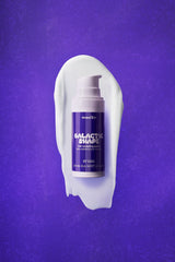 Wondher Galactic Shape hair sculpting paste pump bottle with purple gel swatch