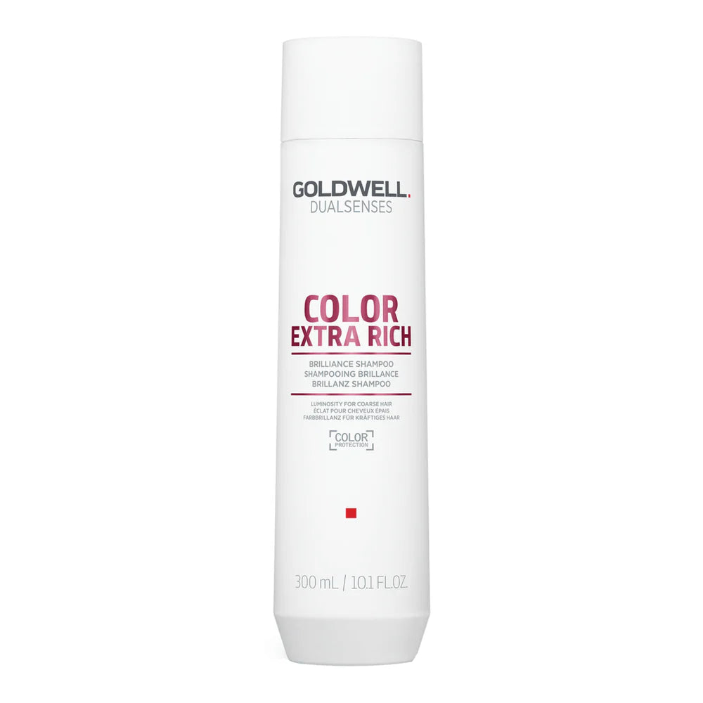 Goldwell Dualsenses Color Extra Rich Brilliance shampoo bottle, 300 ml, white