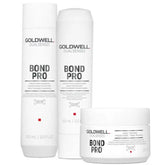 Hair care bundle with Goldwell Bond Pro shampoo, conditioner, and 60sec treatment jar
