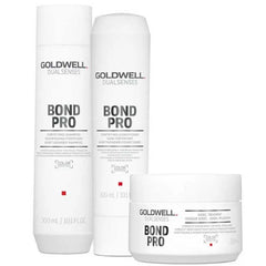 Hair care bundle with Goldwell Bond Pro shampoo, conditioner, and 60sec treatment jar