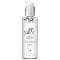 Goldwell Dualsenses Just Smooth taming oil bottle, 100 ml, clear pump dispenser