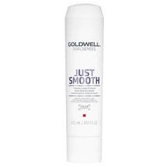Hair conditioner bottle, white with Goldwell Dualsenses Just Smooth label