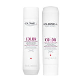 Color Brilliance shampoo and conditioner bottles, white with red label, 300 ml each