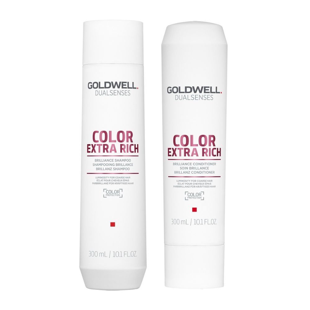 Goldwell Dualsenses Color Extra Rich shampoo and conditioner 300ml bundle bottles