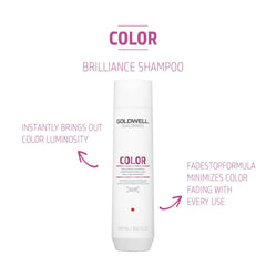 Color Brilliance shampoo bottle, white with red and purple label, 300 ml