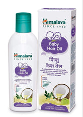 Himalaya Baby Hair Oil bottle with teal cap and boxed product pack