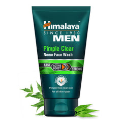 Men Pimple Clear Neem face wash tube, Himalaya brand, green bottle, 100 ml