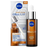 NIVEA Vitamin C Cellular serum bottle with dropper and outer box, amber-brown glass, 30 ml