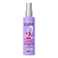 Hair serum bottle with silver pump, L'Oreal Elvive 150ml, purple spray