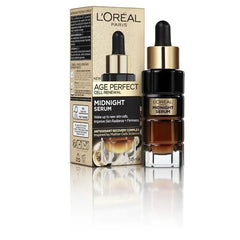 L'Oreal Paris midnight serum box and bottle, 30 ml glass dropper