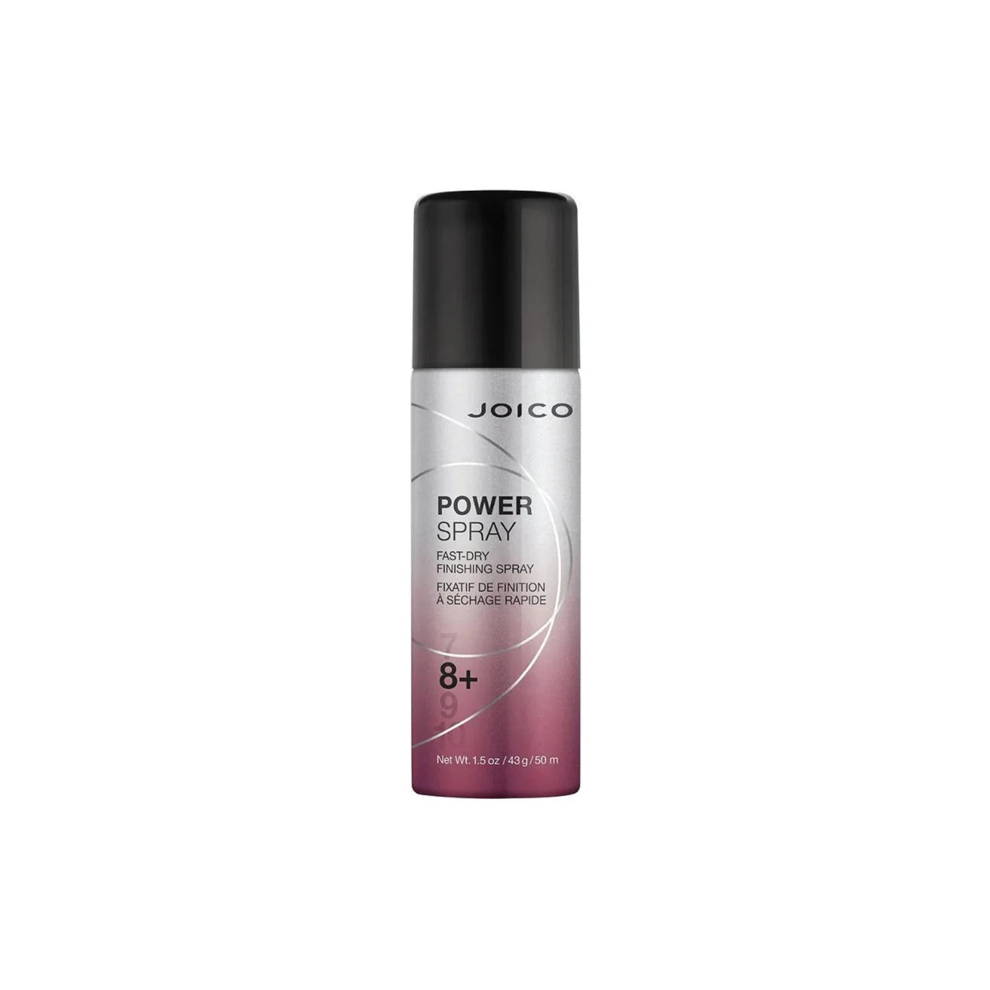Joico Power Spray travel-size finishing spray, 50 ml bottle with black cap