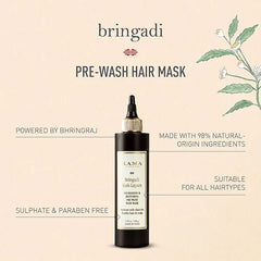 Pre-wash hair mask bottle with dropper, dark brown bottle with gold label