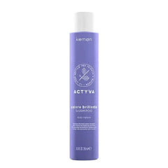 Kemon Actyva Color Brillante shampoo bottle, purple, Anti-Yellow, 250 ml