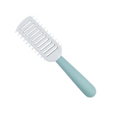 Teal and white vented hairbrush, single-sided bristle pad