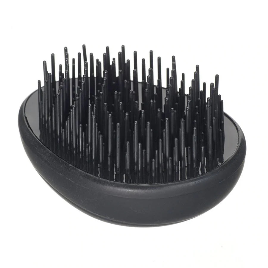 KENT Pebble detangling hair brush, matt black rubber base with upright pins