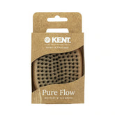 KENT Pure Flow military-style bristle brush with black bristles on wooden base