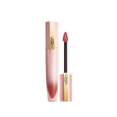 Rose nude liquid lipstick with applicator and tube, visible lipstick tip